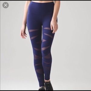 Lululemon high rise Wonder Under Mesh tights